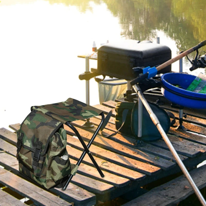 Mochila com Assento Embutido para Camping e Pesca