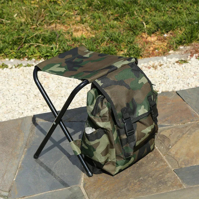 Mochila com Assento Embutido para Camping e Pesca